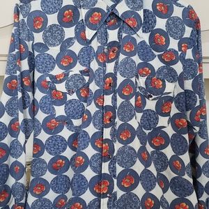 Vintage Men's Sears western button down shirt